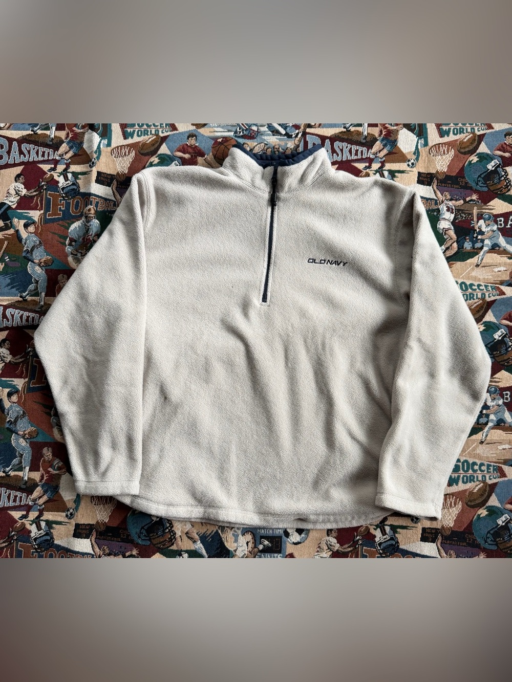 Y2K Vintage Men’s Old Navy Cream Fleece Jacket